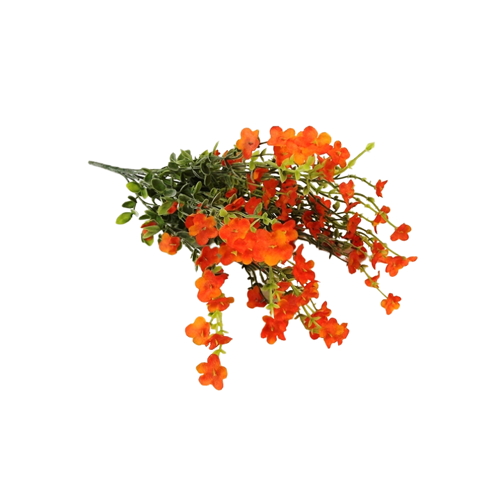 45cm Blossom Foliage Bouquet Orange