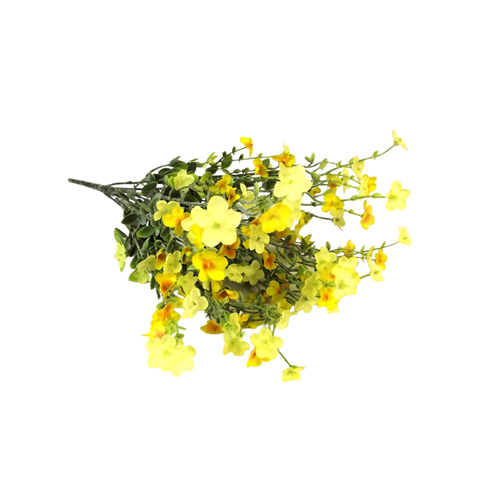 45cm Blossom Foliage Bouquet Yellow