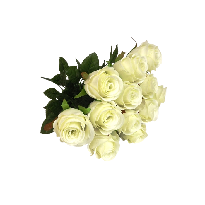 45cm Rosebud Bouquet Cream