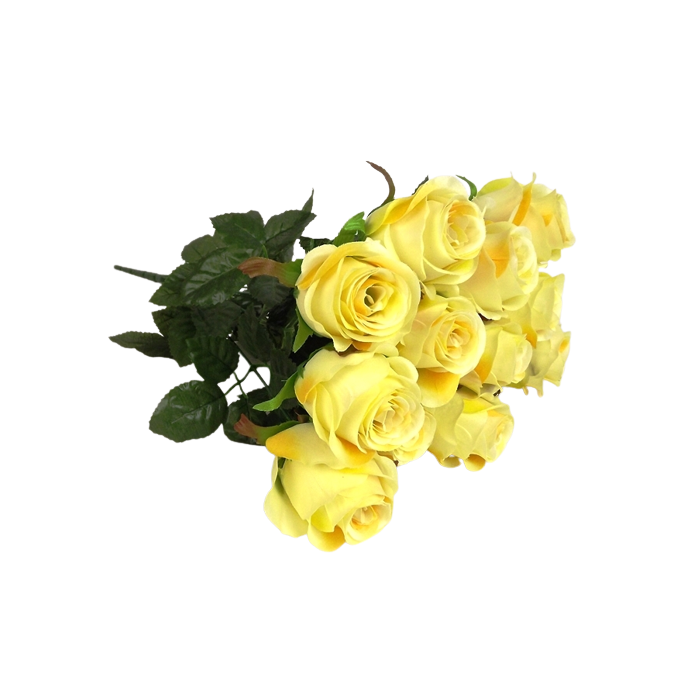 45cm Rosebud Bouquet Yellow