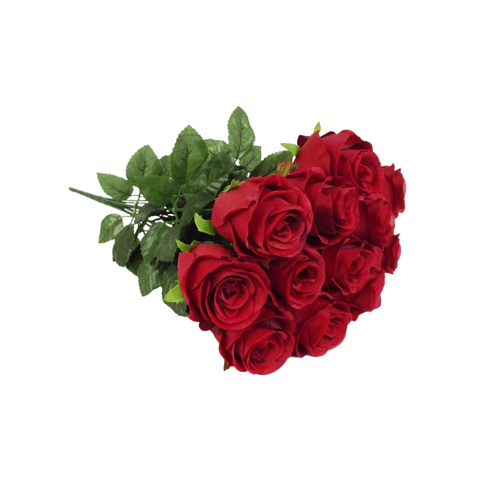 45cm Rosebud Bouquet Red