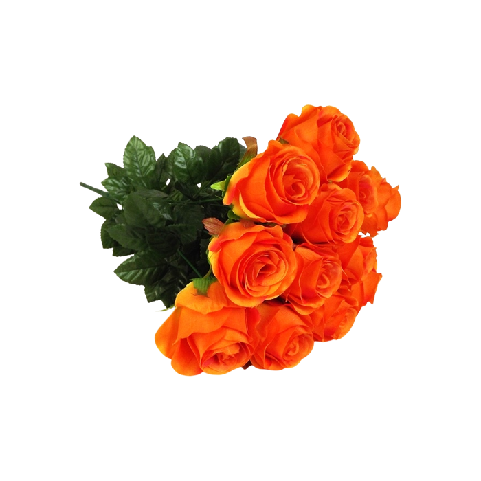 45cm Rosebud Bouquet Orange