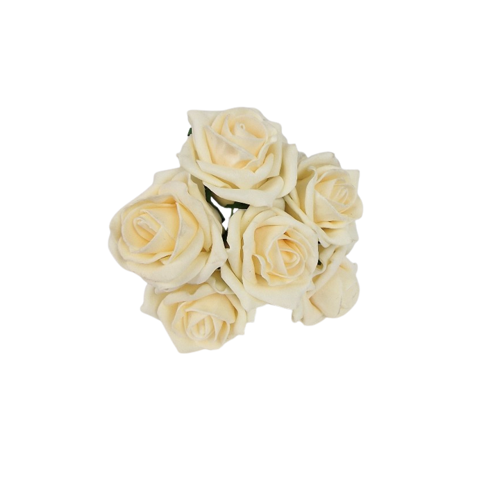 Foam Colourfast Cottage Rose x 6 Vanilla Mist