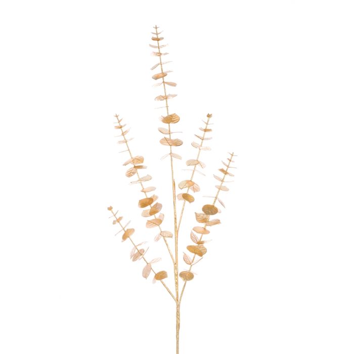 Metallic Eucalyptus Spray 90cm Gold