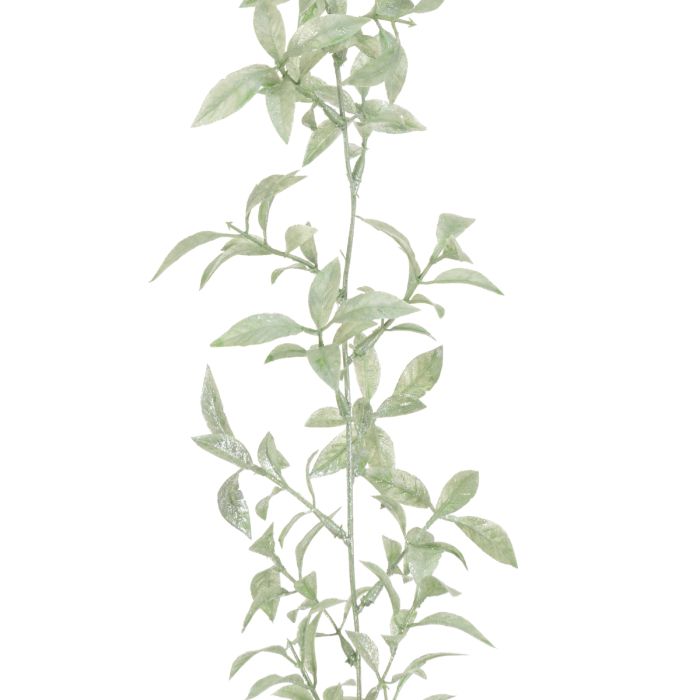 Sparkle Mini Leaf Garland 180cm Sage