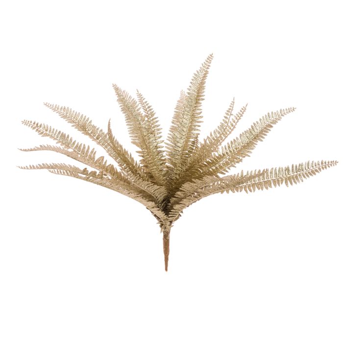Glittered Boston Fern 51cm Gold