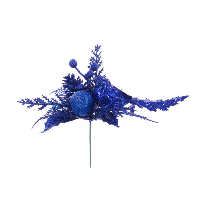 Glitter Bird Pick 21cm Dark Blue