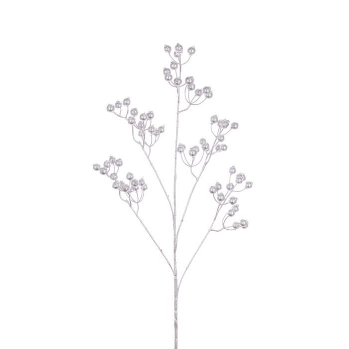 Berry Spray 81cm Silver