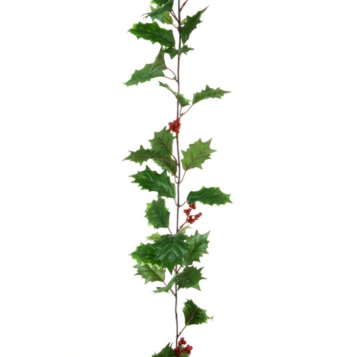 Holly Garland w/Berries 180cm Variegated