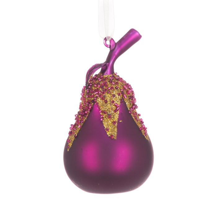 GLASS Pear Hanger 11cm