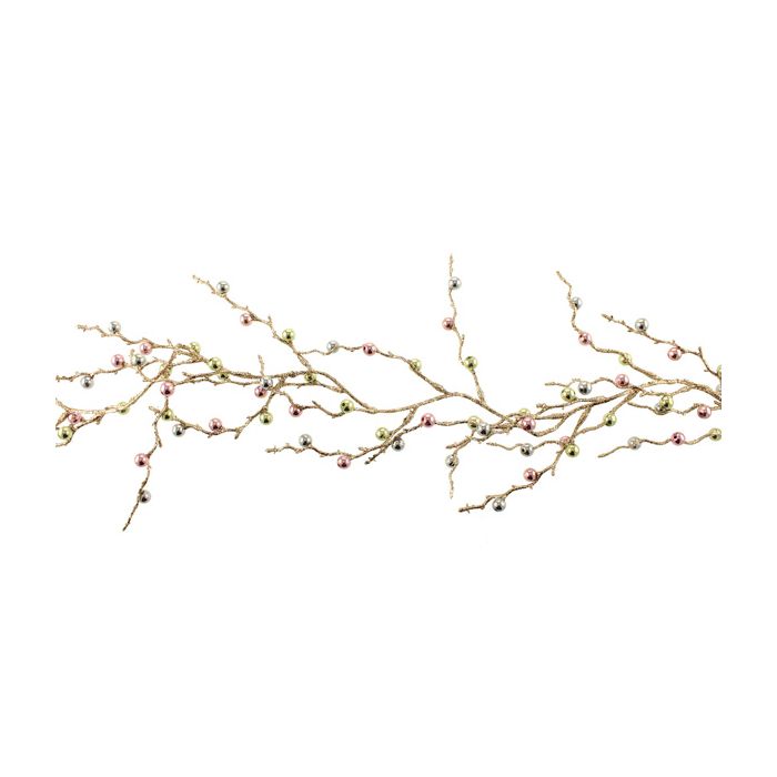 167cm Glittered Bead Garland Blue/Green/Pink