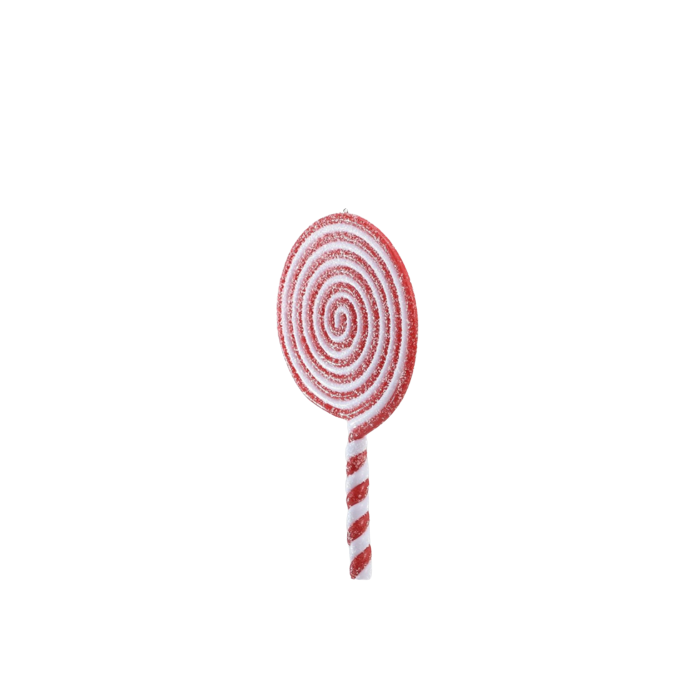 20cm Hanging Lollipop Red/White