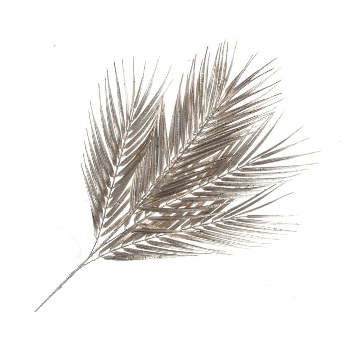Glittered Areca Palm Spray - Champagne (67cm long)