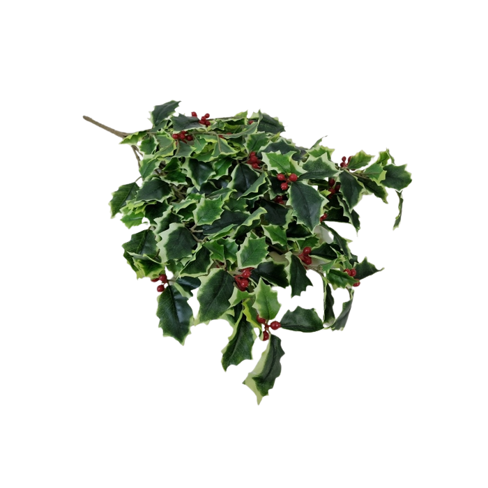 Real Touch Holly Bush Variegated (50cm long)