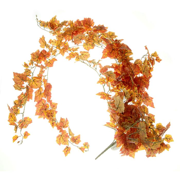 Large Grape Ivy Bush - Orange (370 leaves, 180cm long)
