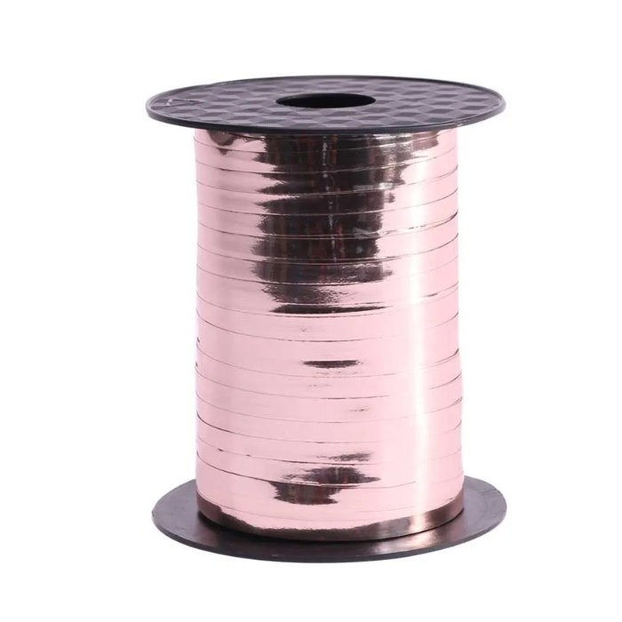 5mm x 250mtr Rose Gold Metallic Curling Ribbon