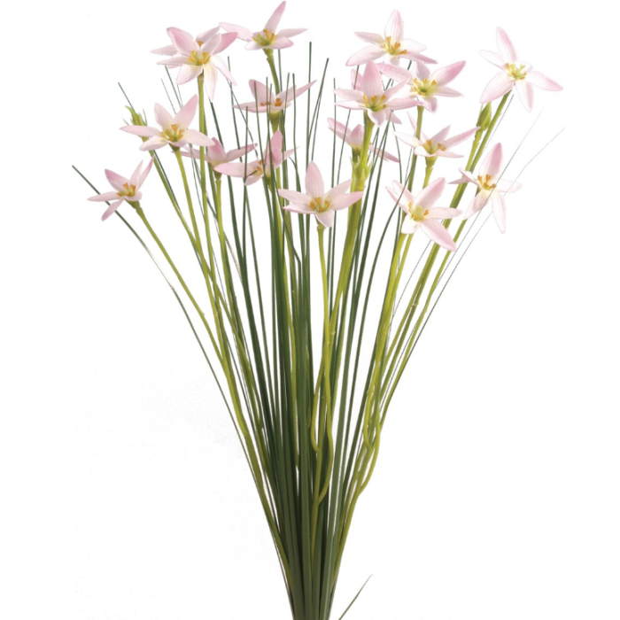 Star Flower W/Grass 45cm Light Pink