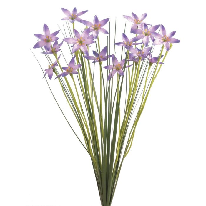 Star Flower W/Grass Purple 45cm
