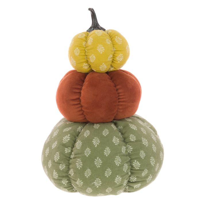 Autumn Fabric Pumpkin Stack 33cm