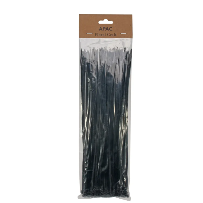 30cm Black Cable Ties Pack Of 100