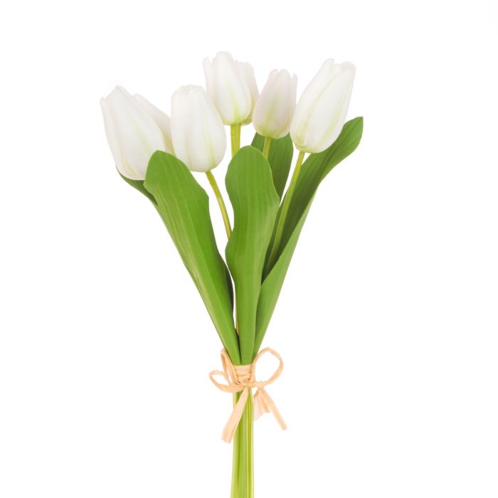 Fresh Touch PU Tulip Bundle x7 White/Green
