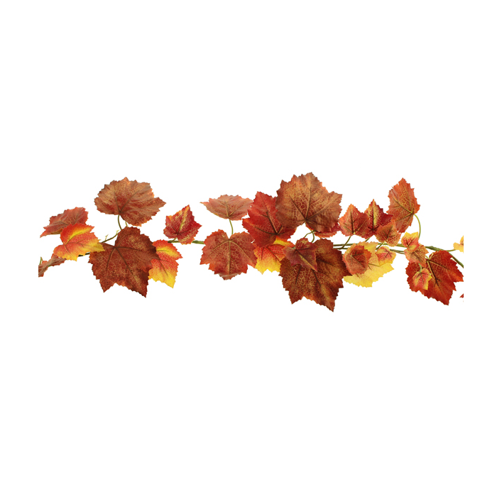 180cm Outdoor Grape Leaf Garland Red