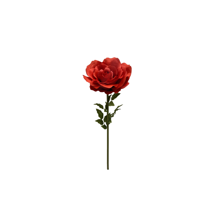 130 x 50cm Red Open Rose Stem