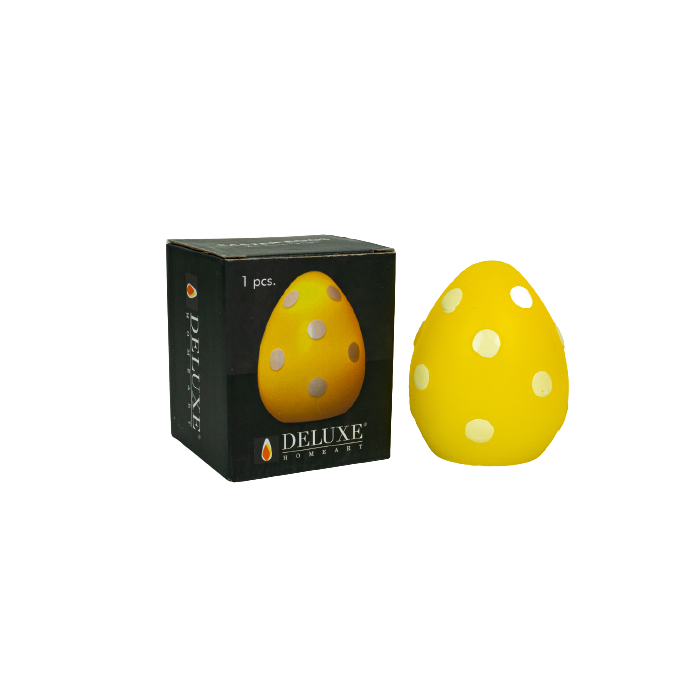 LED Easter Egg Yellow W/Dots