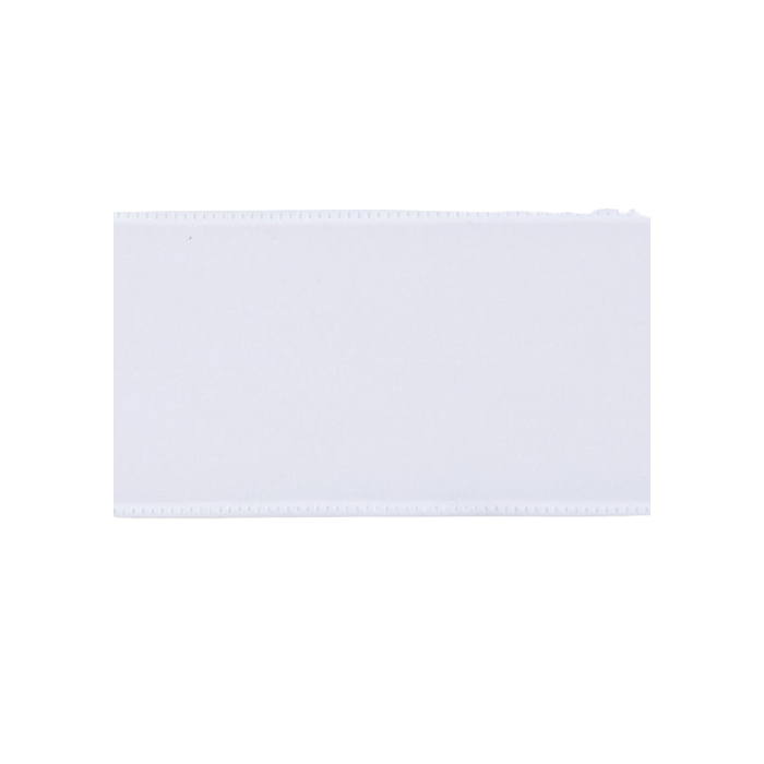 2.5"x10Y Velvet Ribbon White
