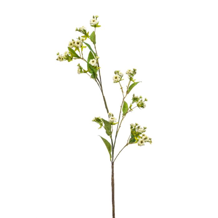 Rose mini Spray White/Green 92cm