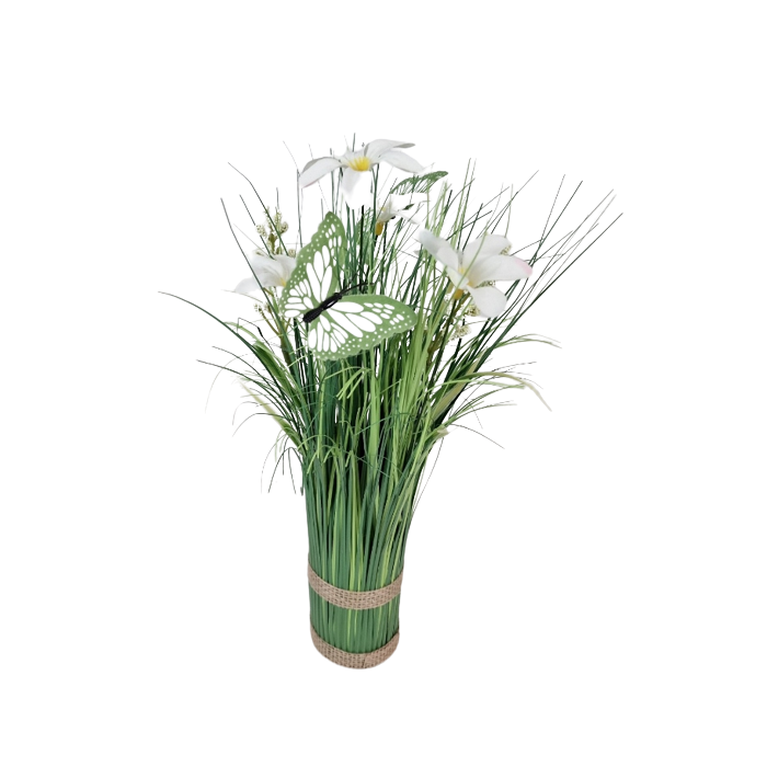 Butterfly Grass 35cm Cream