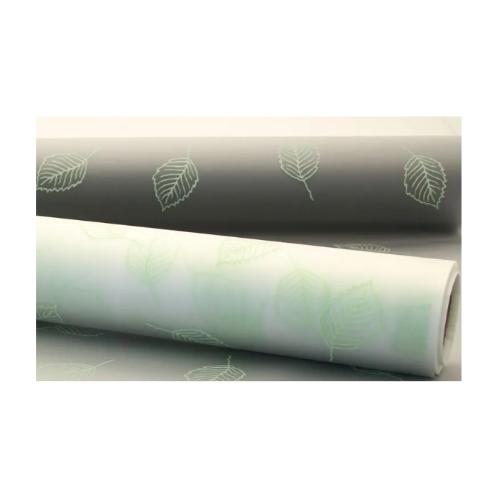 80cm x 50mtr Green Leaf Frosted Film