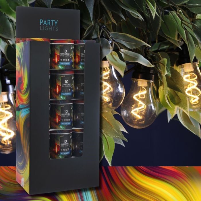 10 Warm White Connectable Party Lights