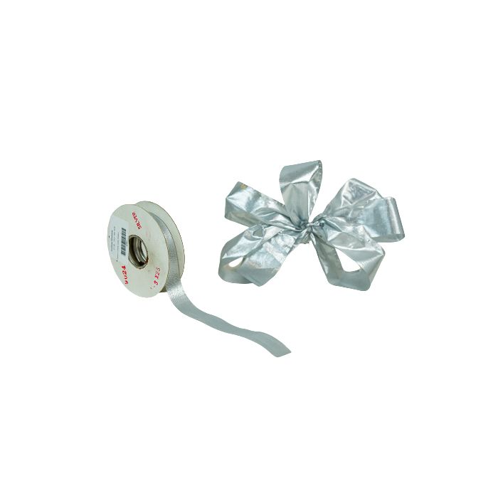 10mm x 25yds Silver Ribbon