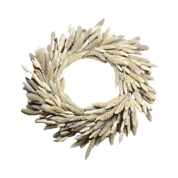 40cm Setaria Wreath Natural