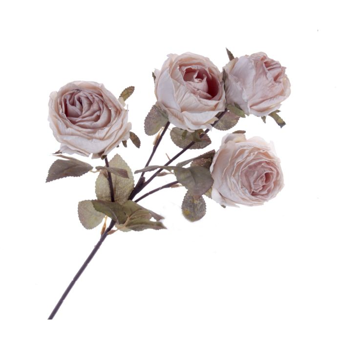Vintage Antique Rose Faux Dried Flowers Cream