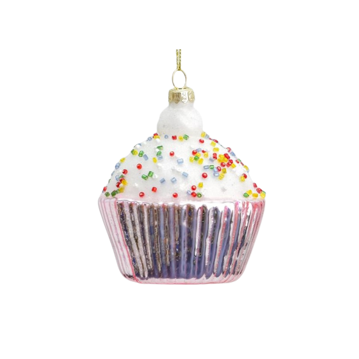 10cm Doughnut w/Bead Dec Hot Pink