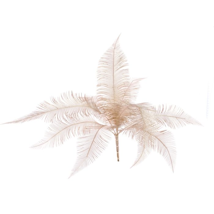 Metallic Fine Fern Bush 47cm Champagne