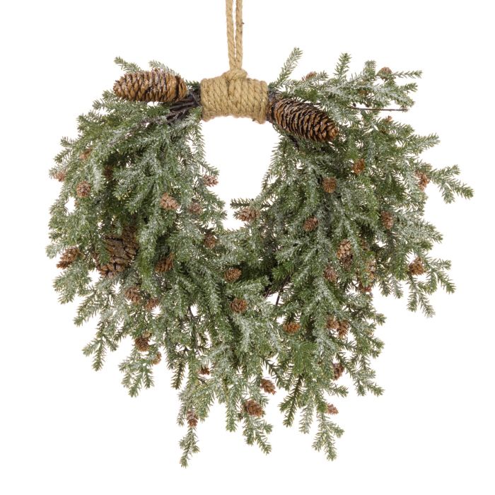 Frosted Teardrop Wreath 40cm