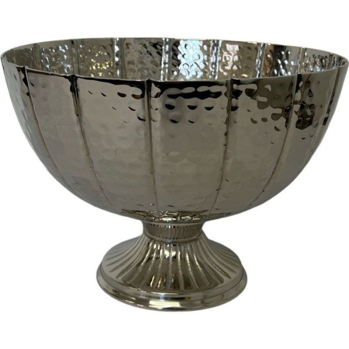 Silver Footed Bowl Aluminium 25 x 12.5 x 19cm