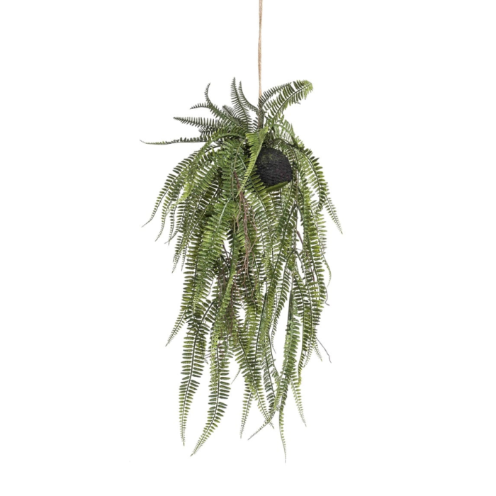 Fern Bush Hanging On Ball 70cm