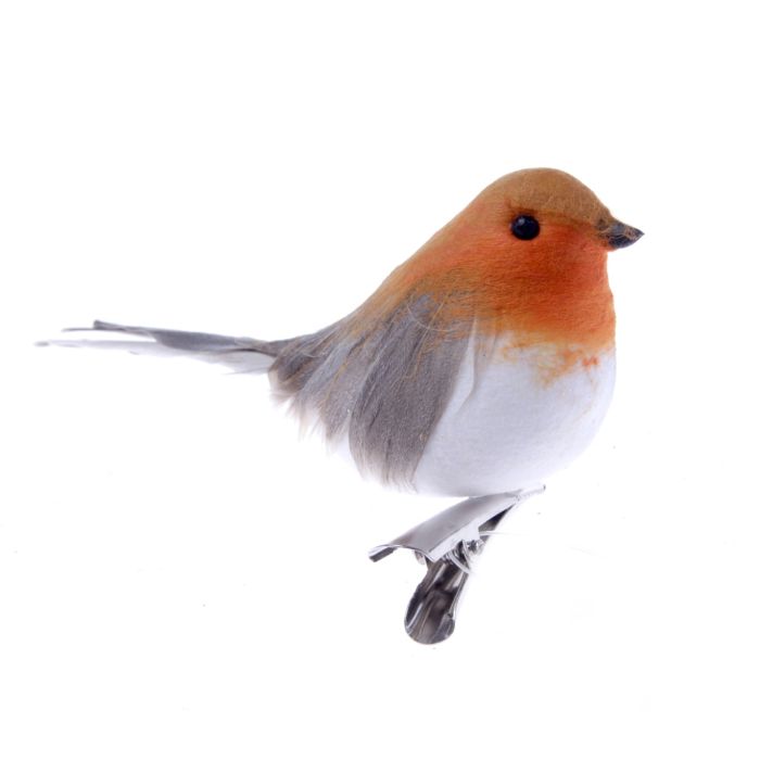 Cotton Robin On Clip - Natural (6 pieces per pk)