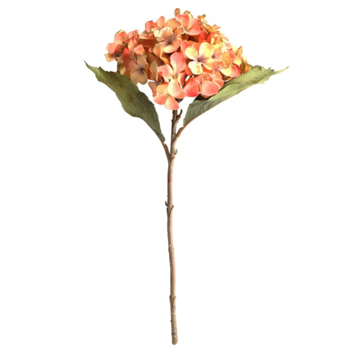 46cm Dried Image Hydrangea Orange