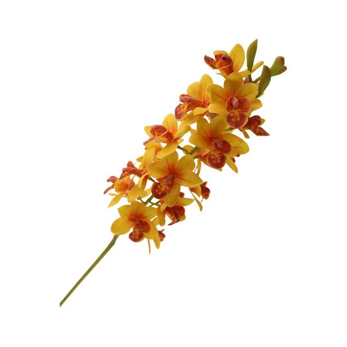 83cm Cymbidium Orchid Spray Yellow