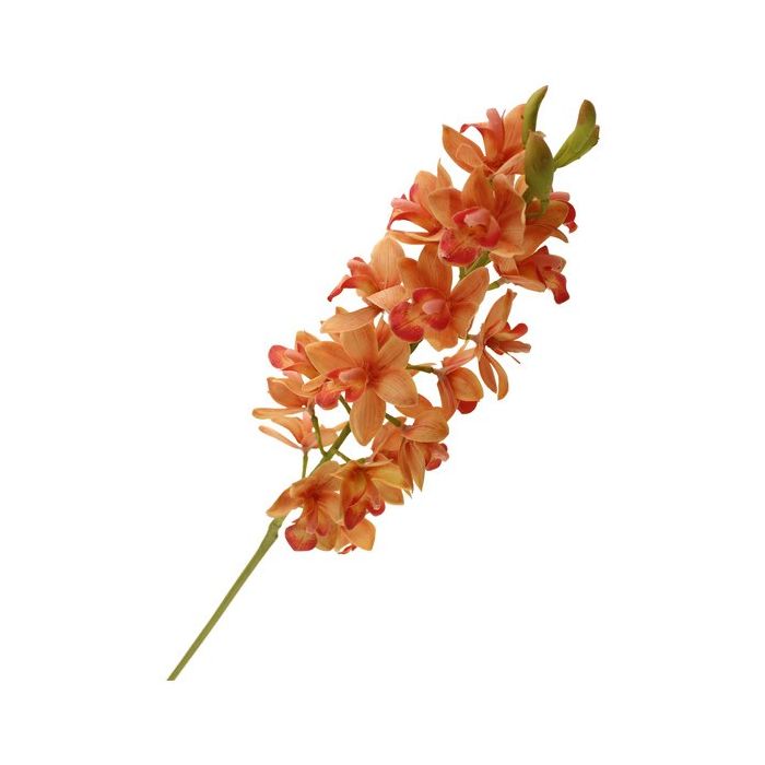 83cm Cymbidium Orchid Spray Salmon