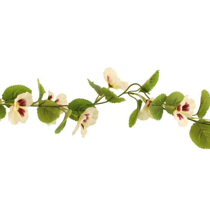 150cm Pansy Garland White