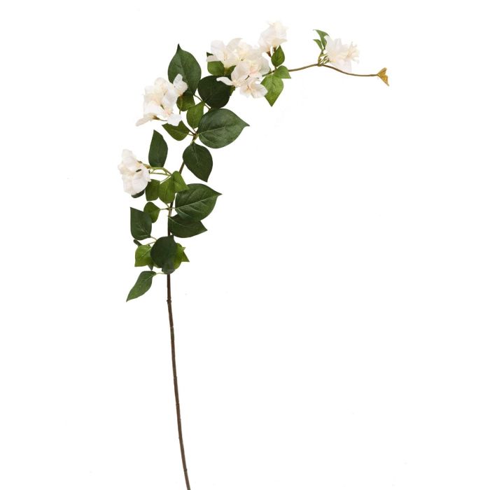 Artificial Bougainvillea Spray - Green & White (120cm long)