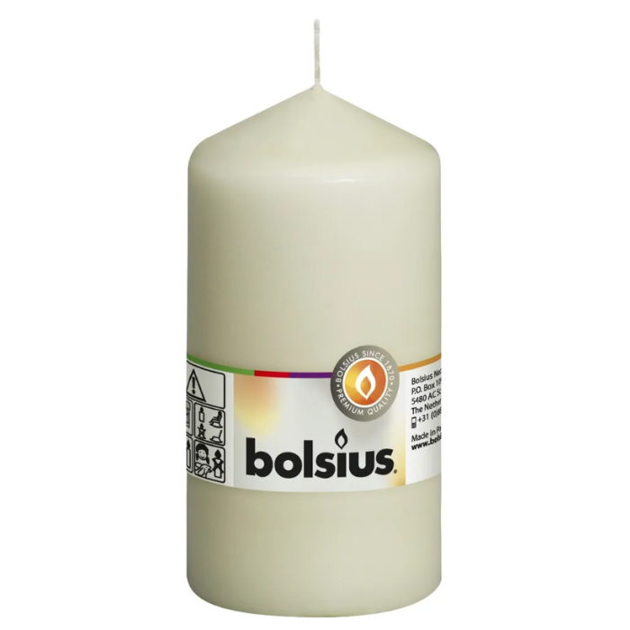 Bolsius Pillar Candle Ivory 130 x 68mm