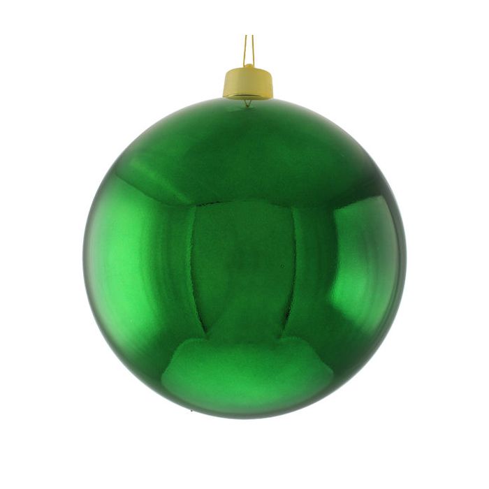 30cm Plastic Shiny Bauble Green