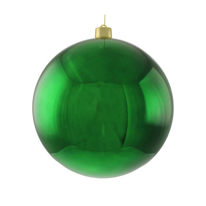 40cm Plastic Shiny Bauble Green